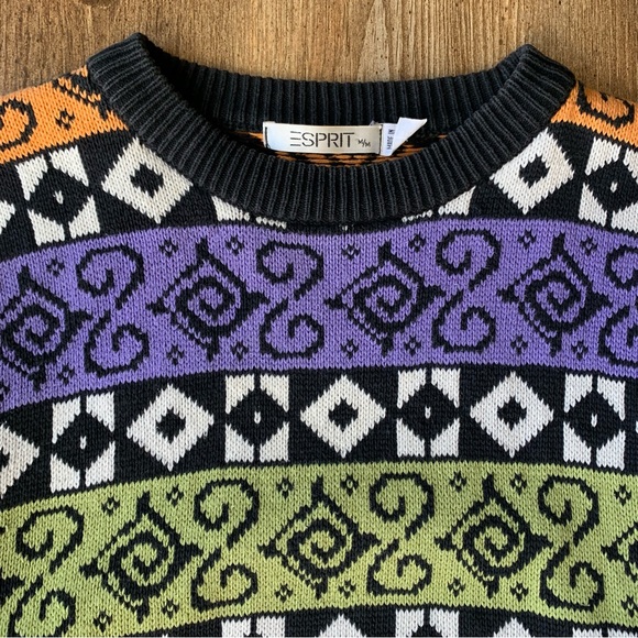 Vintage Esprit Sweater Medium 90s Ugly - Picture 2 of 5